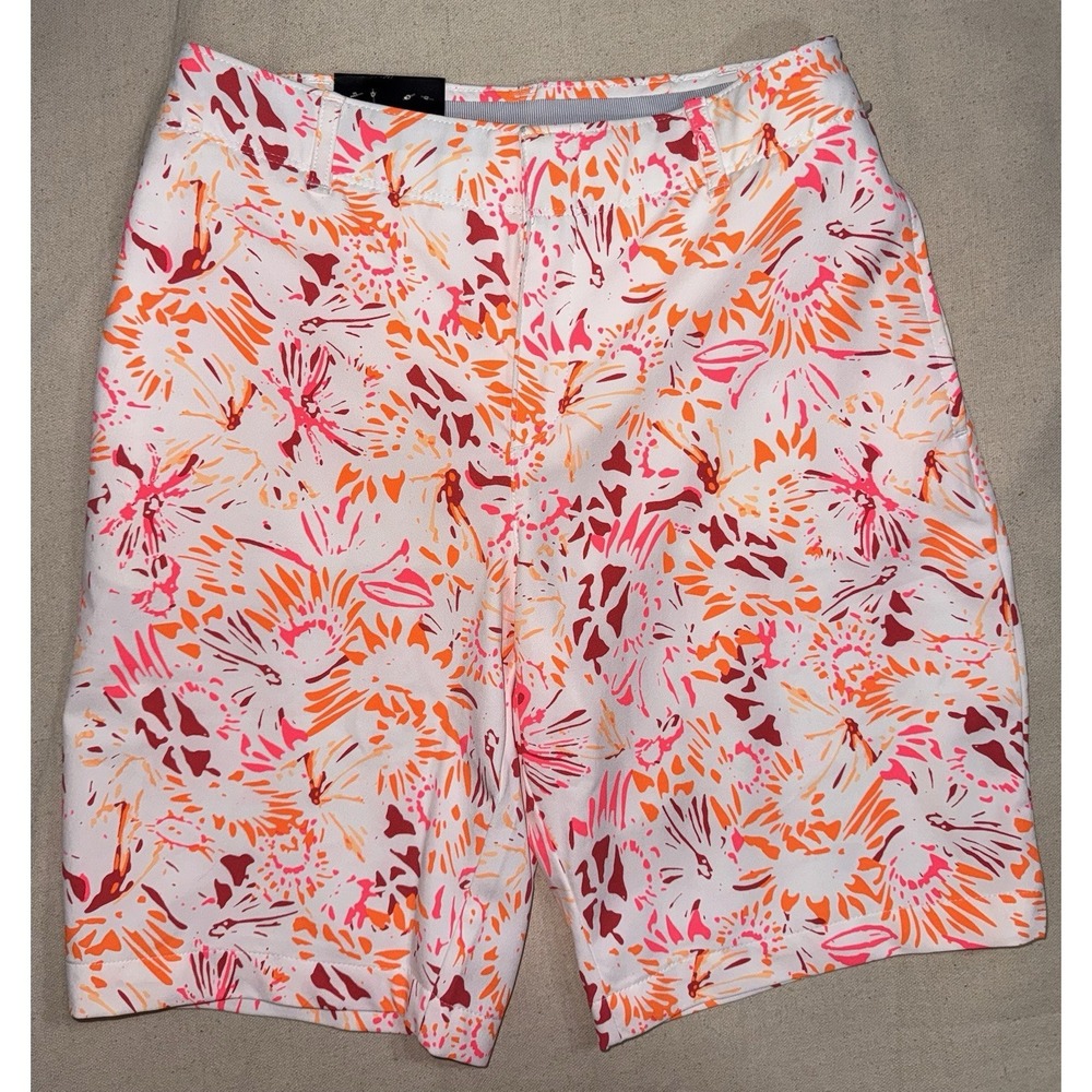 NWT Under Armour Women's UA Links Printed Shorts Sz 4‎ New 9" Inseam Rtl $80